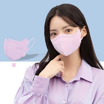 플로우 천사 텐텐 KF94 컬러 새부리형 마스크 (날개핏), 5매입, 10개, 연분홍색