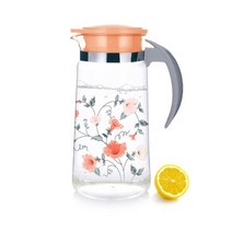아트웨어 유리 라일락 플라워 물병 1.4L 오렌지, 없음