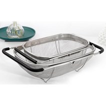 싱크대 거치가능 다용도 스텐채반 채망 건조채반