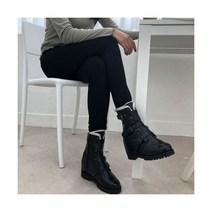 티투알 T2R 10cm키높이 퍼트리밍 워커부츠 리나 W190 블랙