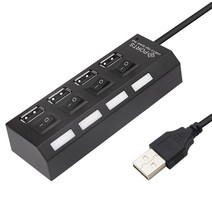 TGIC 멀티 USB허브 DJH-4030/DJH-4100 4포트 USB2.0 블랙., 1M