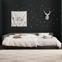 리바트 뉴 탐 패밀리침대 프레임 슬림 한쪽가드Q+SS, 베이지