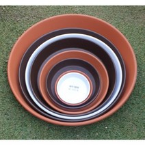 유림화훼자재상사 원형물받침.원형민받침.화분받침.유림화분, 동그라미받침(토기색)