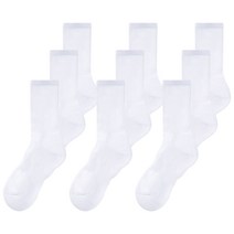 더삭스 솔리드 쿠션 크루삭스 L 9팩, L화이트 9팩