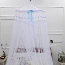 아이비데코 캐노피모기장 빅사이즈 레이스캐노피 침대캐노피, 블루레이스캐노피