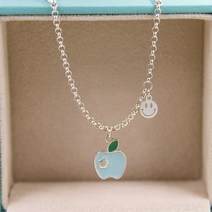 쁘띠 사과 실버 미아방지 팔찌