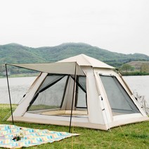 세계일주 아웃도어 캠핑 원터치 햇빛가리개 텐트 비바람막이, 5-8인용