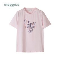 크로커다일레이디 크로커다일레이디 러브 프린트 반팔 라운드 티셔츠_CLAMTS001