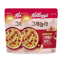 오늘출발 켈로그 그래놀라 크랜베리 아몬드 1200g 2개, 1.2kg