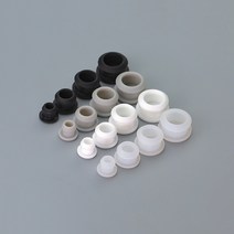 스냅 온 홀 플매트 카펫 매트 러그 실리콘 고무 블랭킹 마스킹 마감 인서트 엔드 캡 파이프 A 2.5mm-12mm 블랙/화이트/클리어, [02] White, [01] 10pcs, [02] A-3mm solid