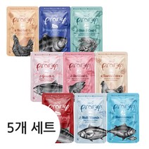 프라미 고양이 습식 파우치 70g 5개 고양이 기능성 간식 키튼 어덜트 시니어, 어덜트 헤어볼(참치+치킨) 5개