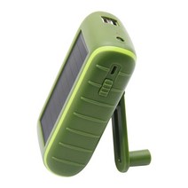 비상수동발전기 야외 비상충전 태양열 수동 휴대폰충전 보조배터리겸용 8000mah 캠핑, 그린