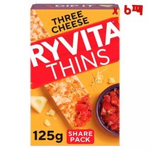Ryvita Thins Three Cheese 레이비타 씬스 쓰리 치즈 플랫브래드 125g 6팩