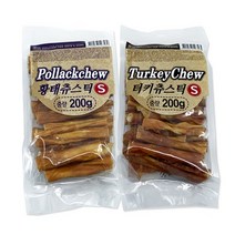 네츄럴이엑스 강아지 덴탈껌 터키츄스틱 200g + 황태츄스틱 200g, 한우, 황태, 1세트