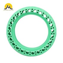 퀵보드 킥보드 성인 전기 전동 샤오미 Mijia M365 스쿠터 방폭 타이어 비 공압 휠 댐핑 고무 용 8.5 인치 솔리드, 초록