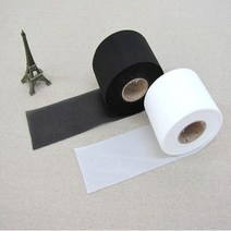 접착테이프심지 폭6cm 1롤 단추전용 화이트 블랙