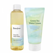 보나쥬르 비건 그린티 워터 토너 205ml + 그린티 워터크림 100ml, 단품