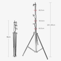 스튜디오 사진 카메라 전문 리프트 프레임 삼각대, 헤비듀티스테인레스스틸캐스터위시본라이트스탠드