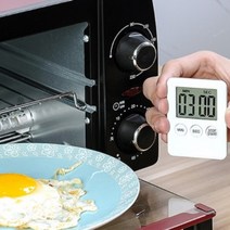 주방 자석 부착 타이머 조리 요리 알람 쿠킹 전자식 스탑 워치 기계식 마그네틱 전자 초 시계 카운트다운 운동 수험생 책상 공부 식당 레스토랑 조리실, 색상, 화이트