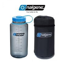 날진 물통 케이스 세트 (날진 트라이탄 루프통 1L 1개 + 보온보냉케이스 1L 1개), 물병 (GRAY) ,케이스 (블랙)