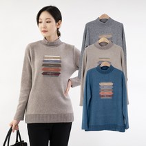 모슬린 엄마옷 기모 페인팅 폴라셔츠 ETP111198 마담 미시옷 중년여성의류 빅사이즈 50대 60대여성옷
