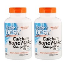 Doctors Best 칼슘 Calcium Bone Maker Complex with MCHCal 180정 2팩, 1개, 1