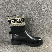 여성니트부츠 여성 겨울 워커 기모앵클 통굽 가죽 부츠 076