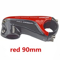 특별 신제품 카본 스템 로드 산악 자전거 80/90/100/110MM 레드 블랙 화이트 MTB 바이크 28.6MM, red 90mm