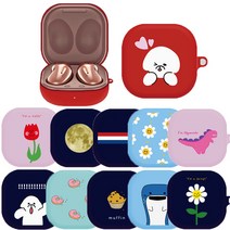 엔에스비비 갤럭시 버즈 라이브 소프트 젤리 케이스 귀여운/심플/디자인, 슈프림박스로고/네이비, BUDS LIVE CASE