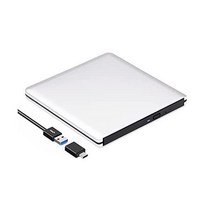 ROOFULL 외부 CD DVD +/-RW 드라이브 USB 3.0 Type-C Apple Mac MacBook Pro/Air iMac Windows 11/10/8/7 노트북, Silver