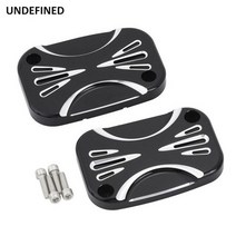 할리 투어링 킹 울트라 트라이 스트리트 글라이드 일렉트라 V-로드 나이트로드 06-17 용 전방 후방 브레이크 마스터 실린더 커버, black white