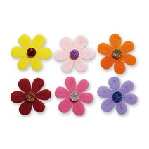좋은친구들 반짝씨 6잎꽃 6개세트 펠트 꽃 식물 소품 완제품 게시판 교실 꾸미기 환경구성, 단품