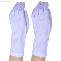 자외선 차단 찔레꽃 운전 혼주 예식 웨딩 자수 장갑, FREE, 자수검정