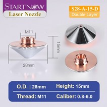 공냉식칠러 Startnow-레이저 커팅 노즐 싱글 더블 레이어 Precitec WSX raytools용 CNC 섬유 헤드 용접, 02 S28-A-15-D_01 0.8