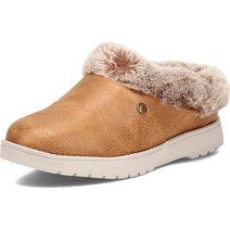 아치형 폭신한 푹신한 Skechers 여성용 Keepsakes 3.0 실내 리믹스 슬리퍼 클로그 밤나무.