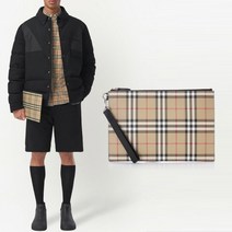 [버버리] 22FW 8057940 빈티지 체크 베이지 클러치백