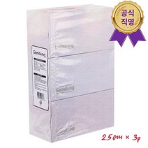 2겹 업소용 250매 3p 먼지없는각티슈 리필 팝업, 3개