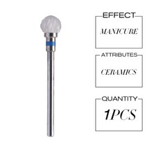 용접 노즐 세라믹 알루미나 컵 매니큐어 젤 매니큐어 제거를위한 1pcs 볼 네일 드릴, 8블루
