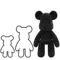 파티지엥 대형 베어브릭 큐빅 비즈 보석십자수 diy, 11. 라지 젤리블랙