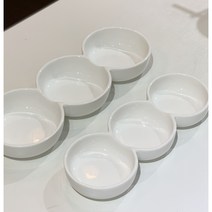 나눔 반찬 화이트 도자기 어린이 3칸 3절 3구 나눔접시 2종 중 택1, 소
