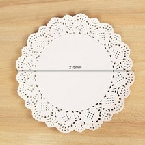 파티 일회용 접시 100pcs 흰색 라운드 레이스 doilies 종이 코스터 플레이스 매트 케이크 매트 diy 공예 선물 포장 웨딩 생일 테이블 장식, 100개 21.5cm