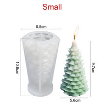 트리몰드 제작 양초 용 크리스마스 실리콘 몰드 대형 3D 공 기둥 수제 DIY 공예 2022 신제품, 11 TREE 3