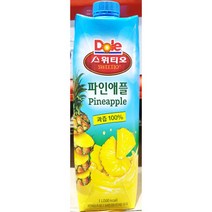 대량 돌 파인애플 과즙 주스 1L12개 벌크 도매 음료