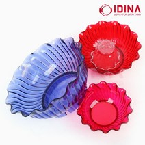 시리얼 과일화채 그릇 PC 튤립 예쁜 빙수볼 샐러드용볼, 중, 적색