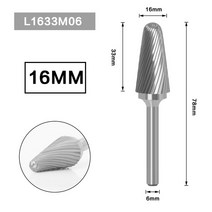 6MM 금속 드로잉 텅스텐 카바이드 밀링 커터 로터리 도구 버 CNC 조각 연마 가공, [18] L1633M06