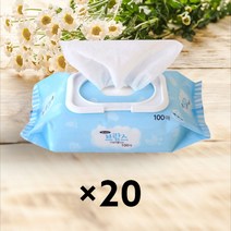 브람스 물티슈 100매(캡형) X 20개, 100매