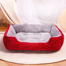 bed for dog cat pet square plush kennel medium small dog 소파 침대 쿠션 애완 동물 진정 개 침대 집 애완 동물 용품 액세서리, 빨간색, xl 80cm