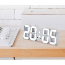 LED 벽시계 개업선물 벽걸이 탁상 시계 무소음 전자 거실 디지털 대형 건전지, 기본형(24CM)/USB포함X