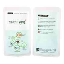 한약봉지 스탠딩파우치 바르고 어진 한약 (민트) 100매