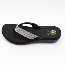 여성용 통굽 키높이 쿠션 쪼리 슬리퍼 3.5cm